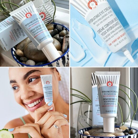 NIB FAB First Aid Beauty Hydrating Eye Cream with Hyaluronic Acid Sensitive Skin - Picture 1 of 11